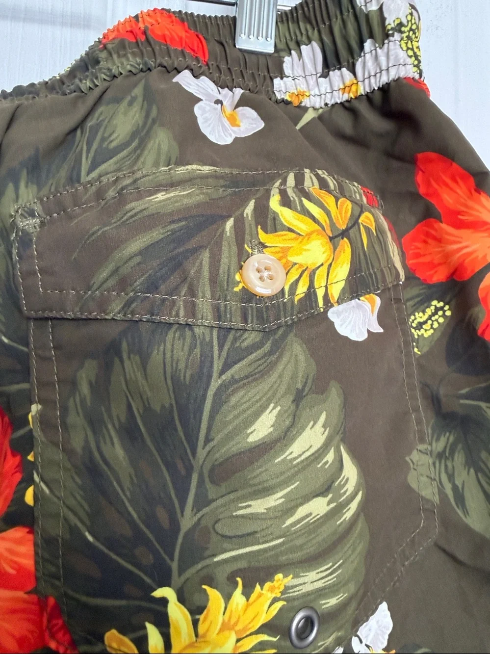 Polo by Ralph Lauren Olive Tropical Floral Swim Shorts